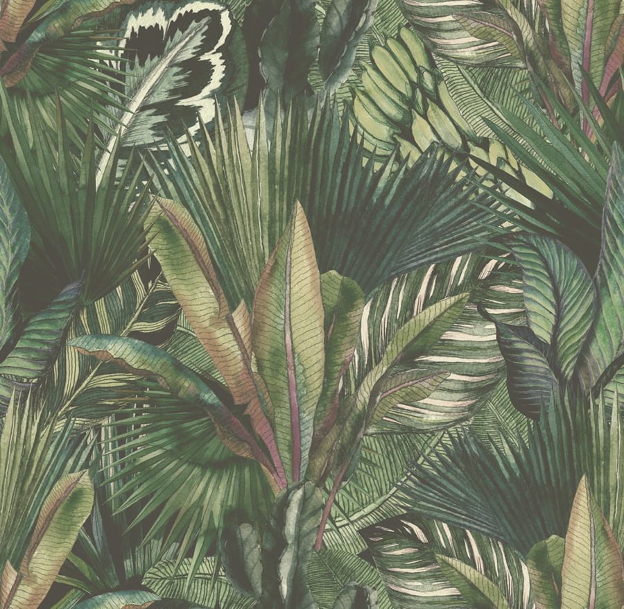 Fototapeta w zielone liście tropikalne “Tropical Bouquet” do kuchni - główne zdjęcie numer 2