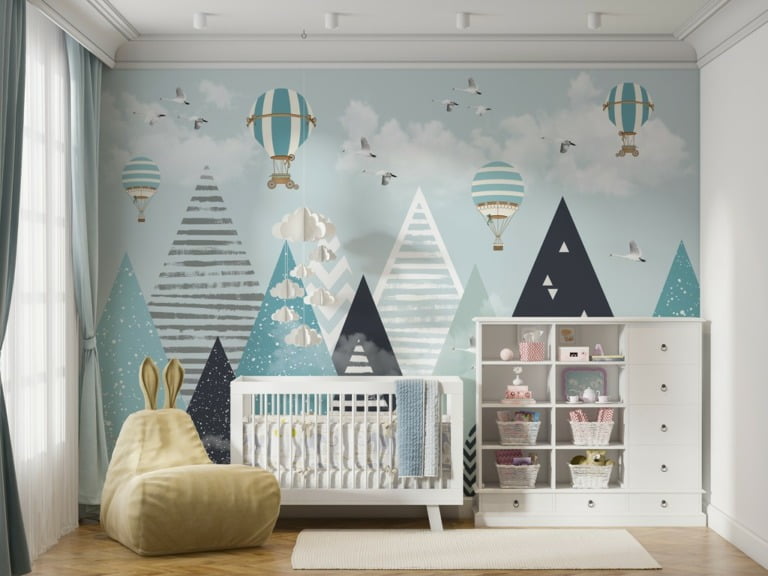 Fototapeta Balony Nad Niebieskimi Górami