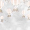 Fototapeta z ilustracją dla dzieci w pastelowych kolorach Balony Na Kołach - zdjęcie numer 2