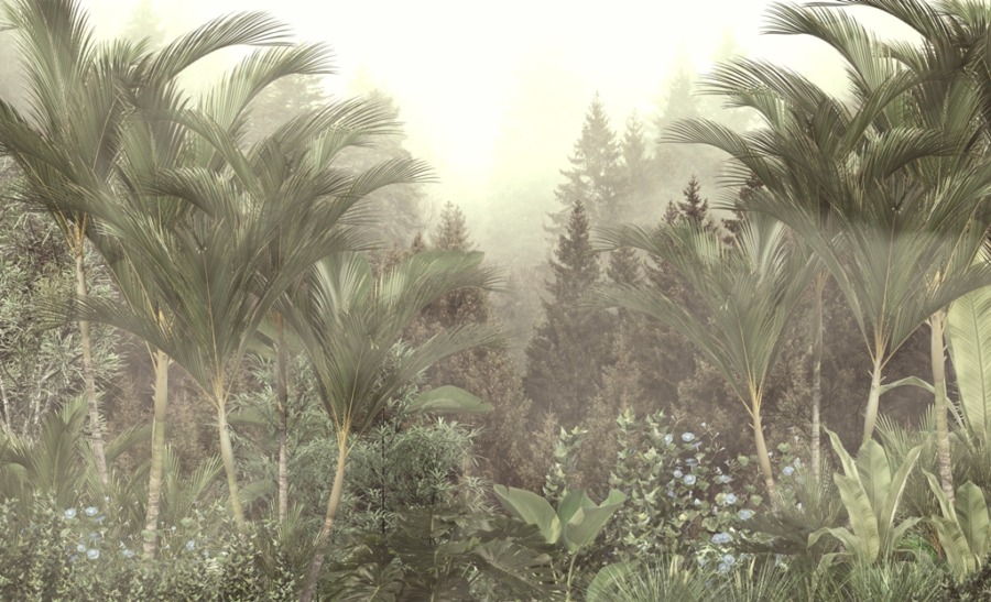 Fototapeta z tropikalnym lasem Palmowe Wachlarze - zdjęcie numer 2