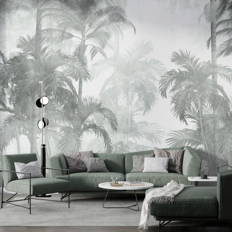 Fototapeta Mgła Wśród Palm