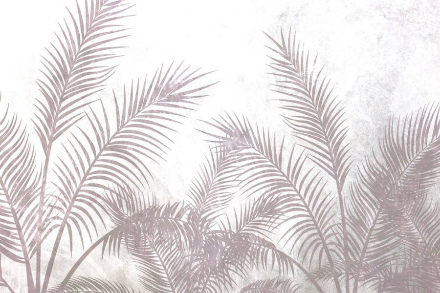 Fototapeta z egzotycznym motywem w jasnych kolorach Ciepły Pióropusz Palm - zdjęcie numer 2