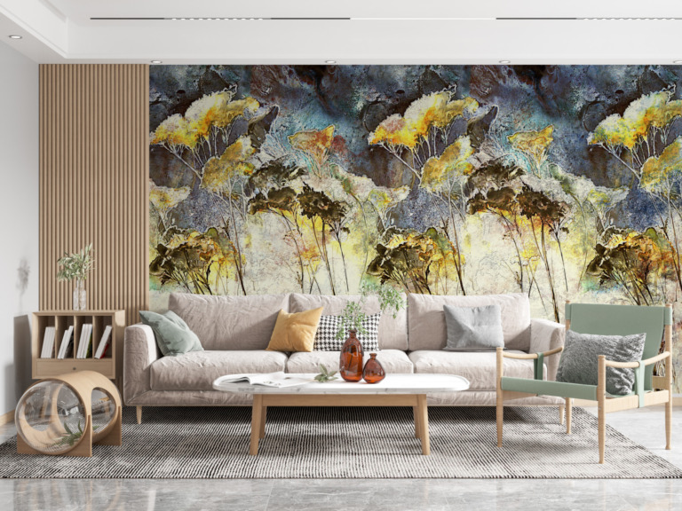 Fototapeta Las Żółtych Roślin