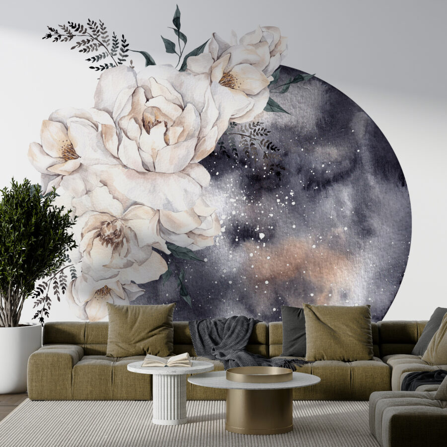 Fototapeta w stylu fantasy Kwiaty Na Księżycu - główne zdjęcie produktu