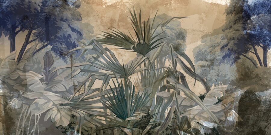 Fototapeta w formacie 3D z egzotycznym krajobrazem Niebieskie Drzewo w Tropikach - zdjęcie numer 2