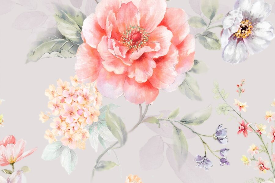 Fototapeta z pojedynczym motywem kwiatowym idealnym do ciepłych wnętrz Delikatny Różowy Kwiat - zdjęcie numer 2