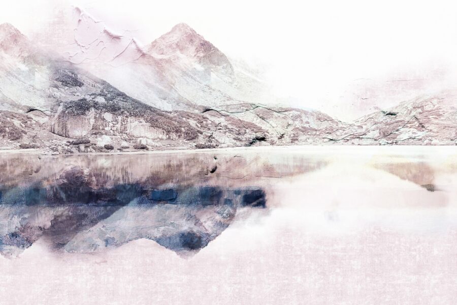 Fototapeta z górskim krajobrazem w zimowej scenerii Biel w Górach - zdjęcie numer 2