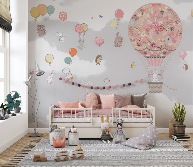 Fototapeta Lot Różowych Balonów