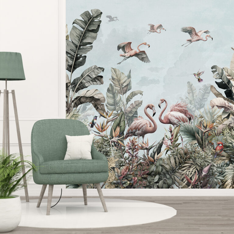 Fototapeta Flamingi w Tropikach