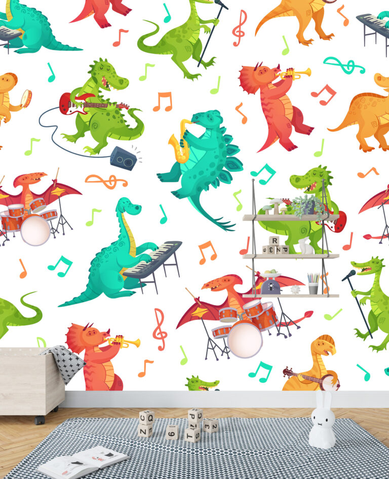 Fototapeta Muzyczne Dinozaury