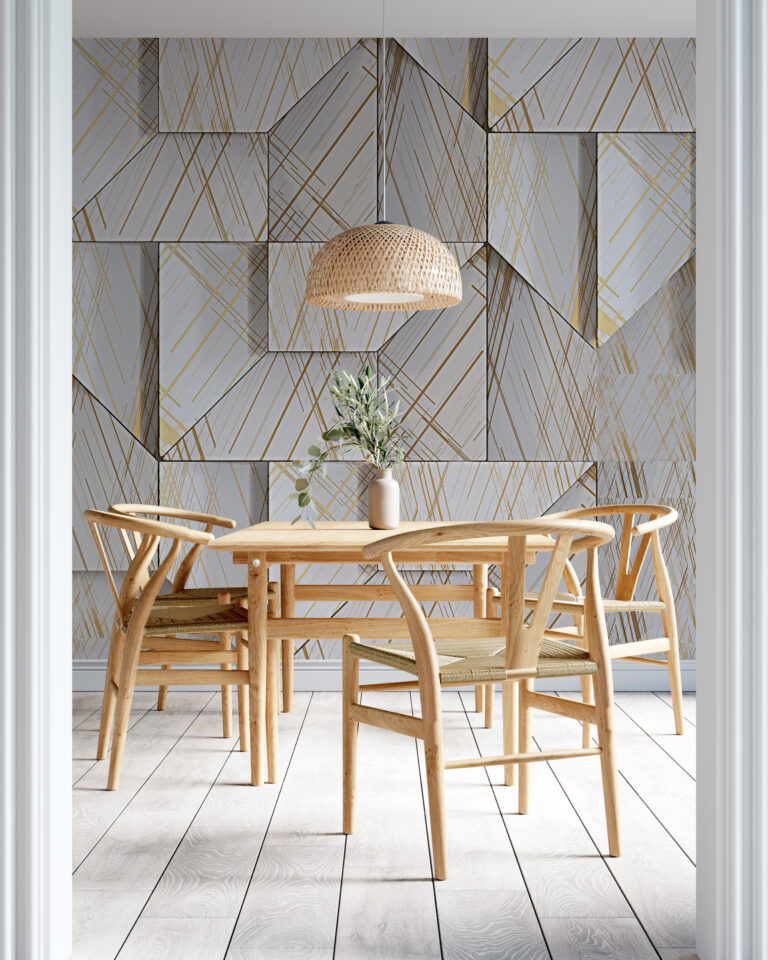 Fototapeta Geometria W Złocie