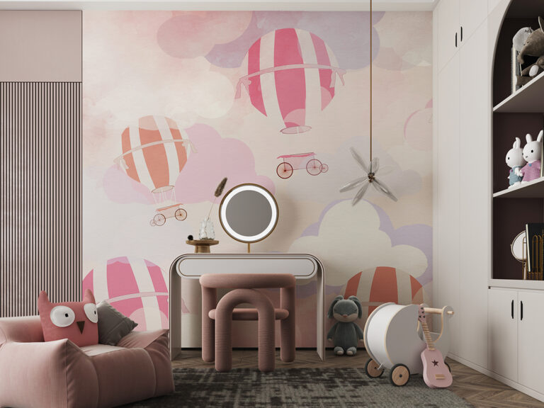 Fototapeta Różowe Balony w Chmurach