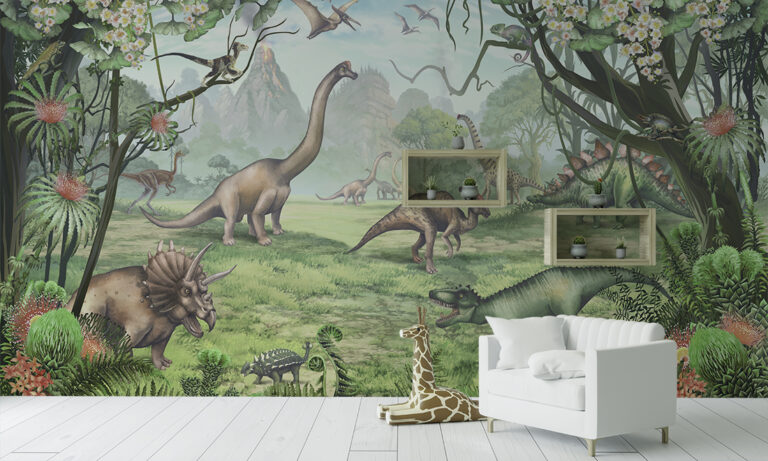 Fototapeta Dinozaury w Zielonej Dolinie