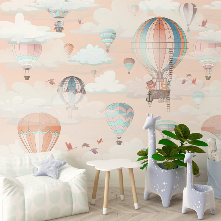 Fototapeta Pastelowe Balony na Niebie