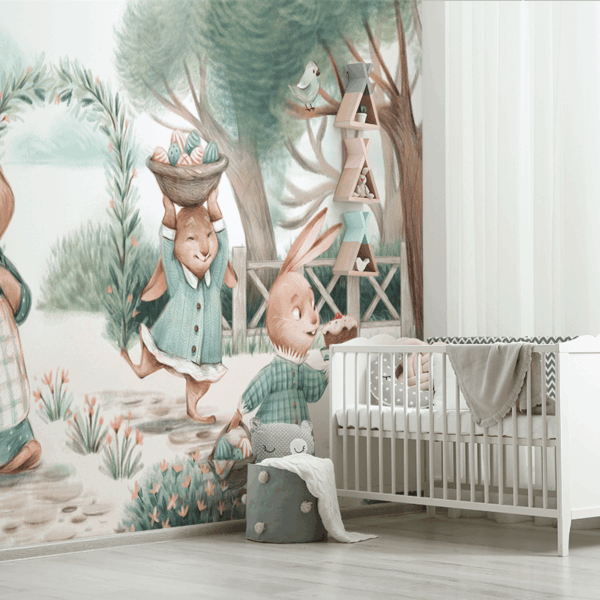 Fototapeta Wiosenne Zajączki