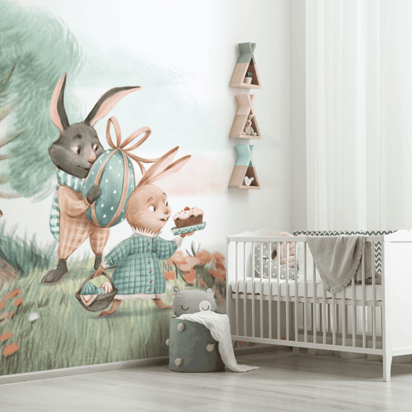 Fototapeta Radosne Zajączki