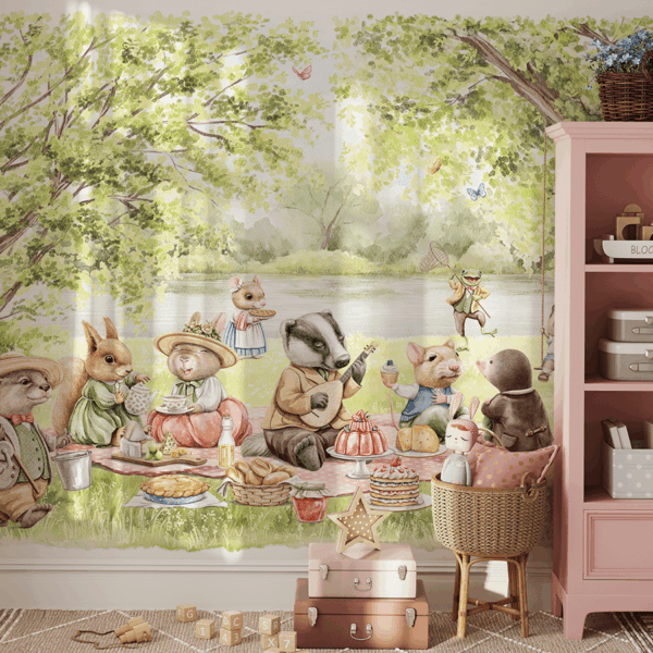 Fototapeta Leśne przyjęcie przy jeziorze