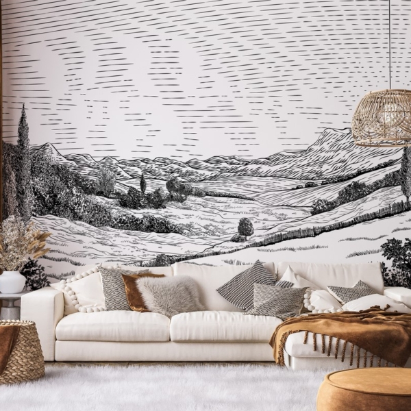 Fototapeta Czarno-Biały Krajobraz