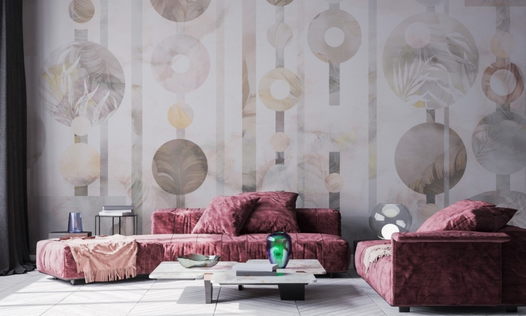 Fototapeta Liście i Geometria