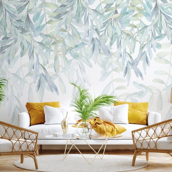 Fototapeta Delikatność Błękitnych Liści