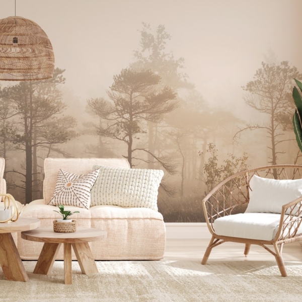 Fototapeta Sosny w Beżowym Lesie