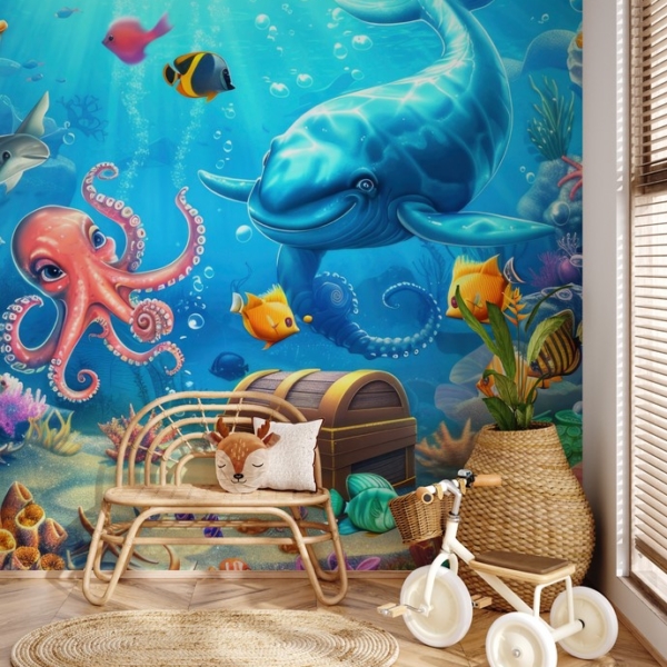 Fototapeta Podwodna Przygoda z Morskimi Mieszkańcami