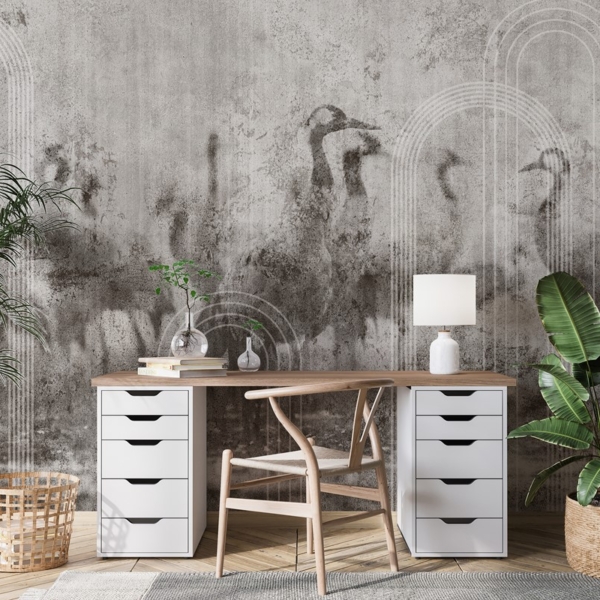 Fototapeta Żurawie na Betonie