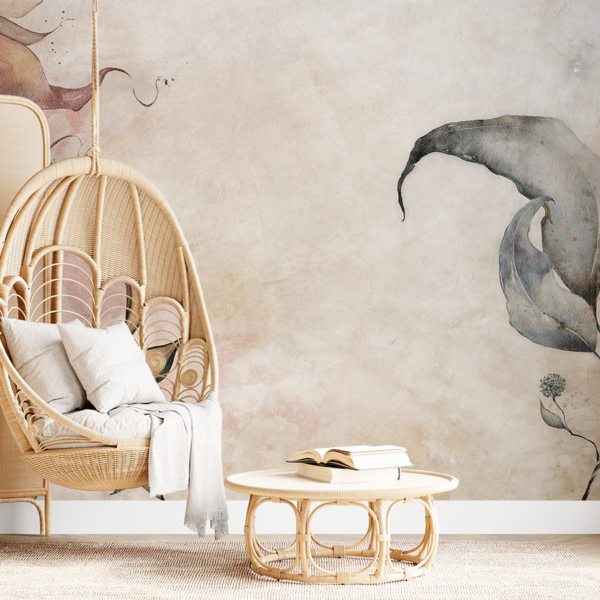 Fototapeta Akwarelowa Roślinna Subtelność