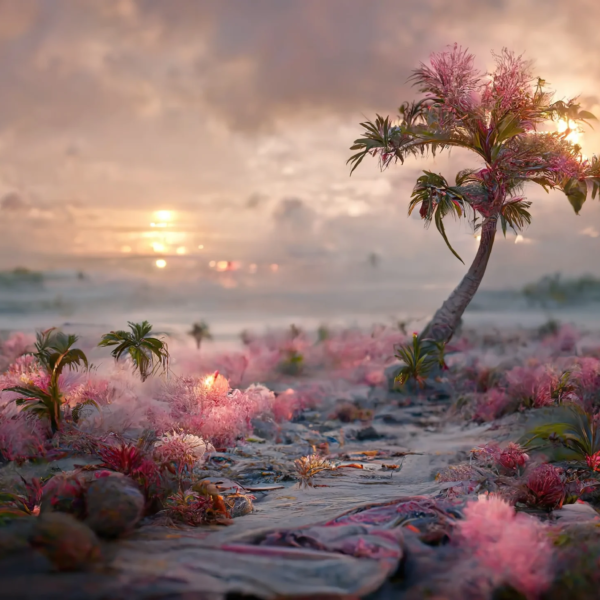 Fototapeta Różowa Samotność