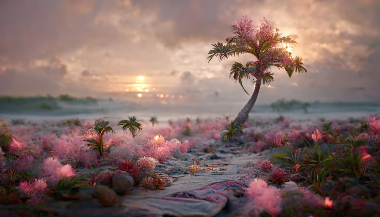 Fototapeta Magiczna Różowa Plaża