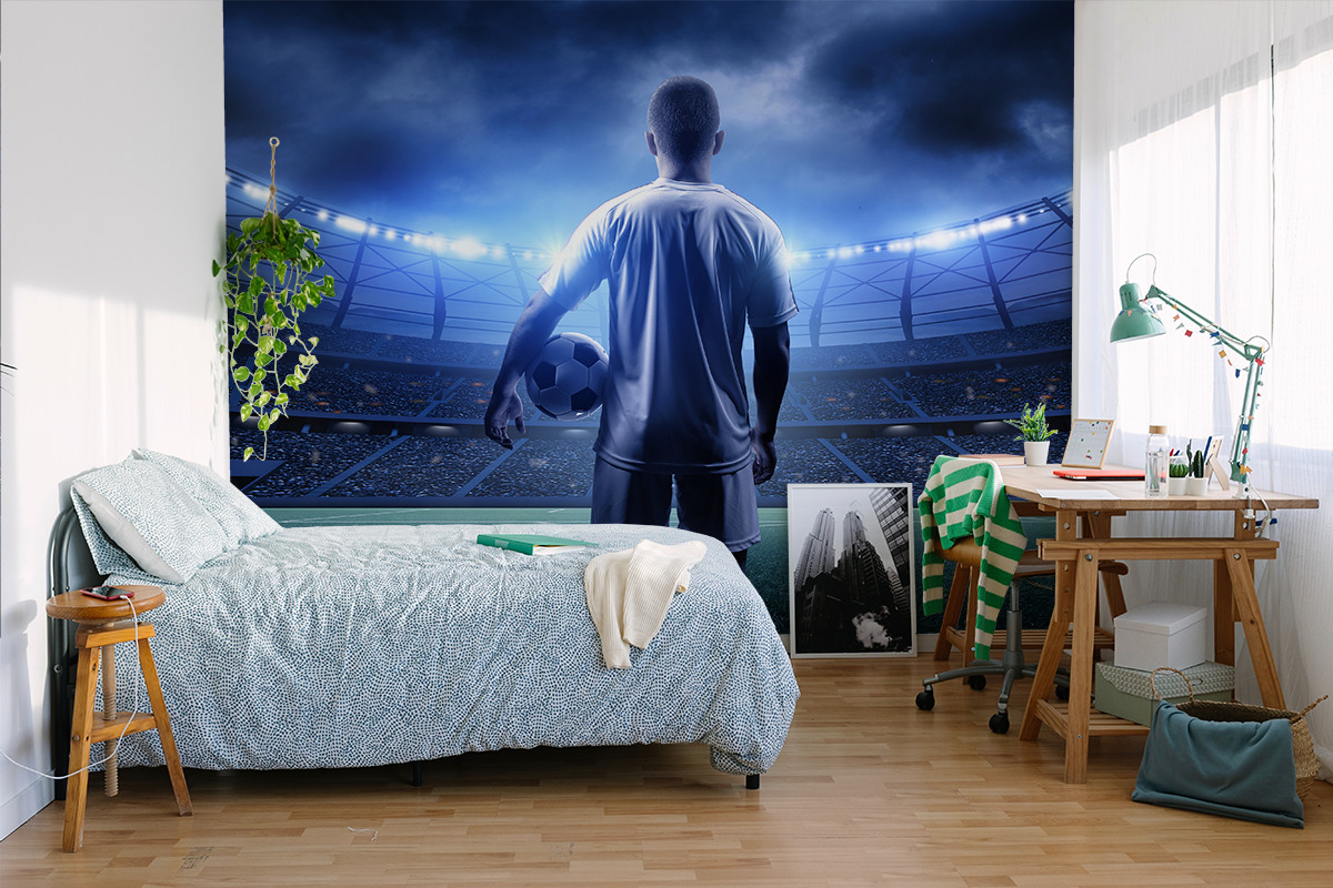 Fototapeta Piłkarz na Stadionie