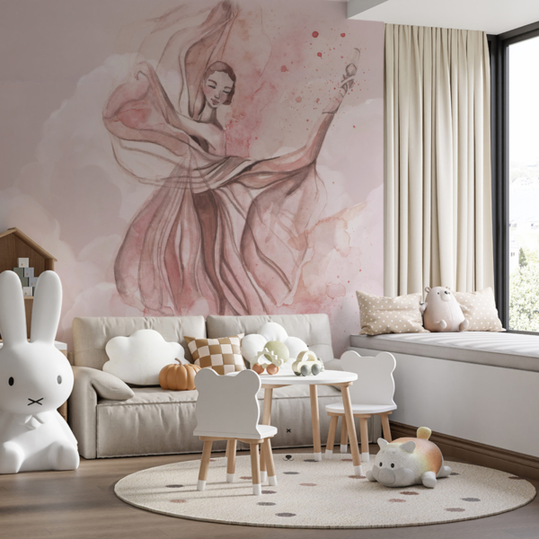 Fototapeta Pastelowa Balerina w Chmurach