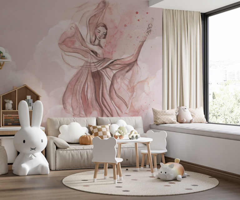 Fototapeta Pastelowa Balerina w Chmurach