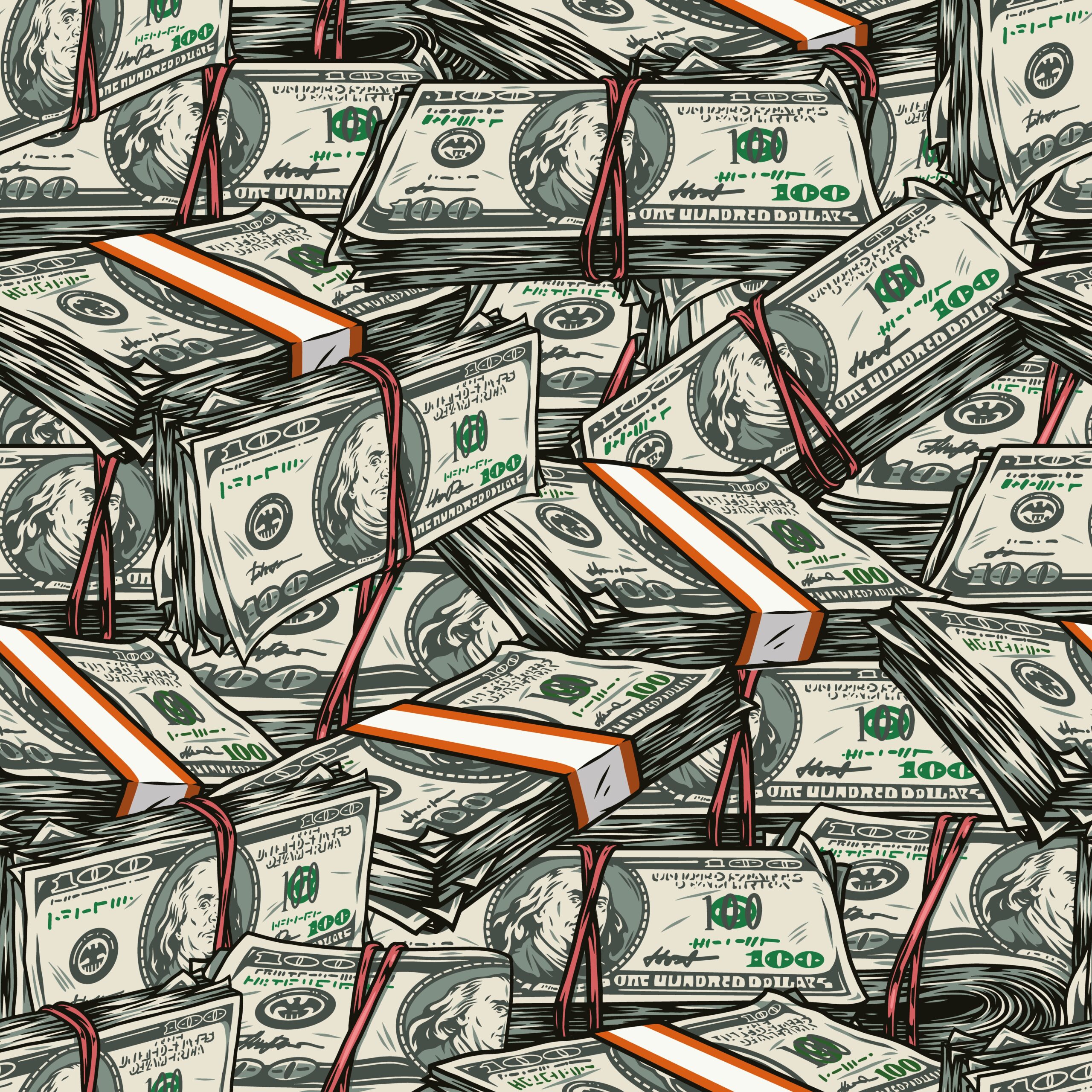 Money colorful seamless pattern