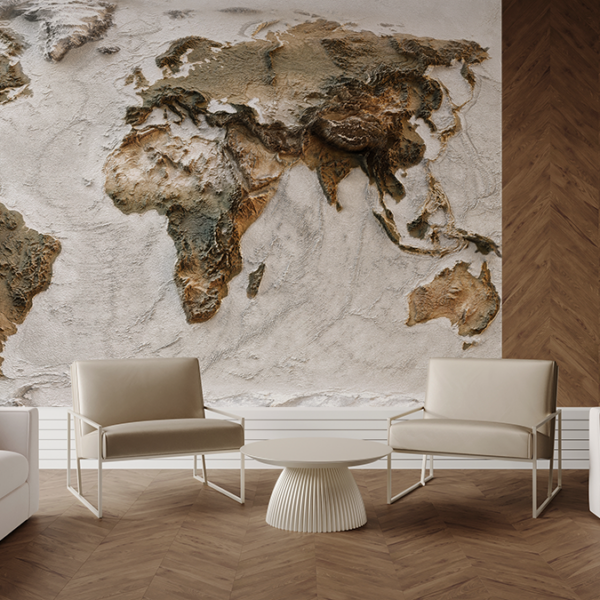 Fototapeta Mapa Świata 3D