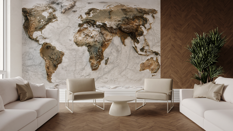 Fototapeta Mapa Świata 3D