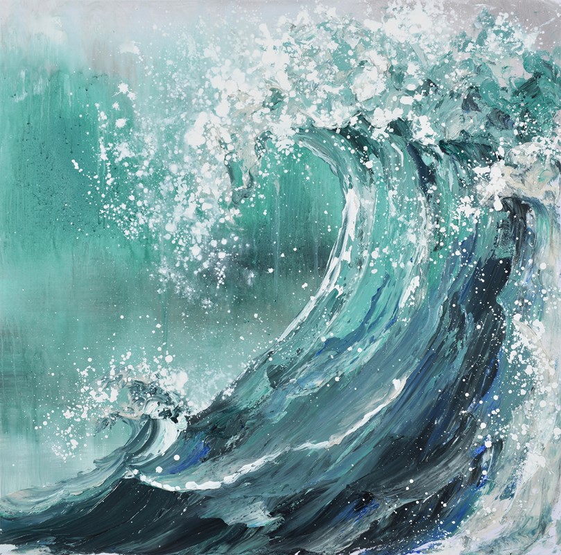 A,Piece,Of,White,Waves,,Sea,,Home,Hanging,Painting,,Hand-painted