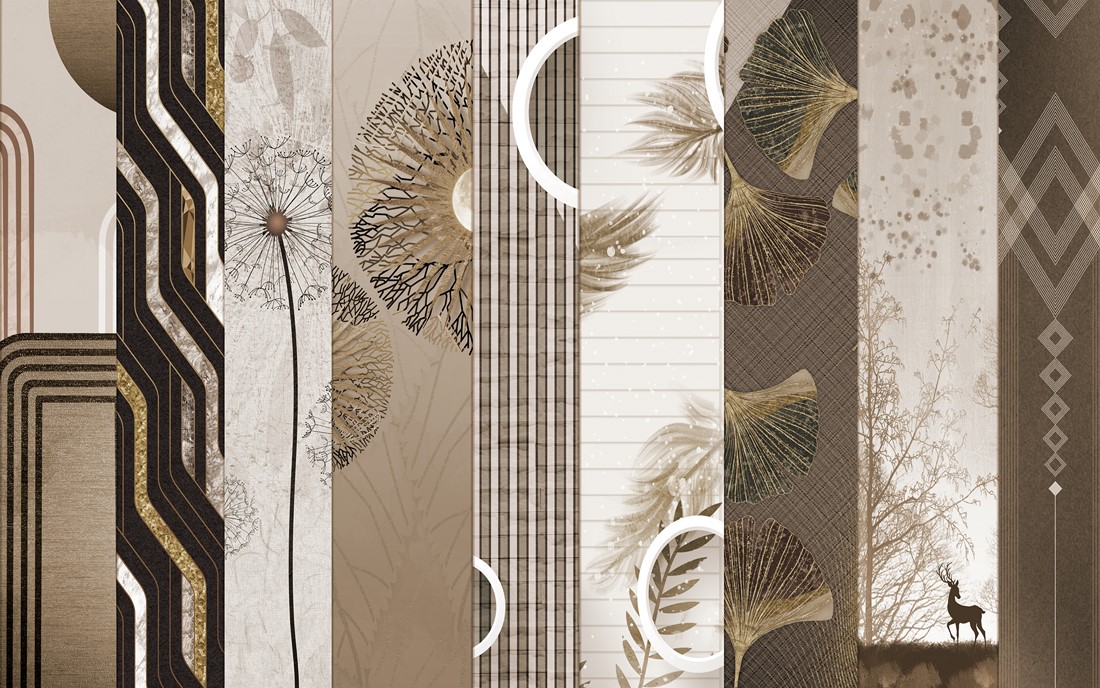 3d,Mural,Set,Of,Collection,Multi-design,Wallpapers.,Pattern,And,Geometric