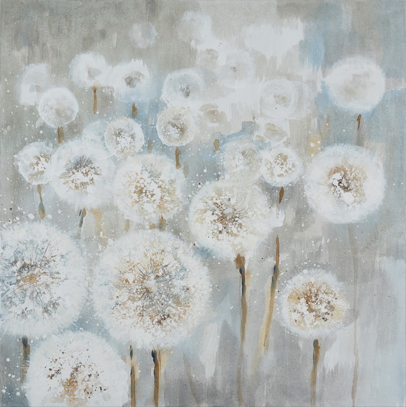 A,Flower,,Dandelion,,White,,Beautiful,,Modern,Home,,Decorative,Painting,,Oil
