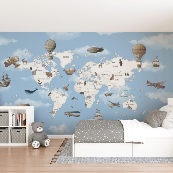 Fototapeta Dziecięca Mapa Świata