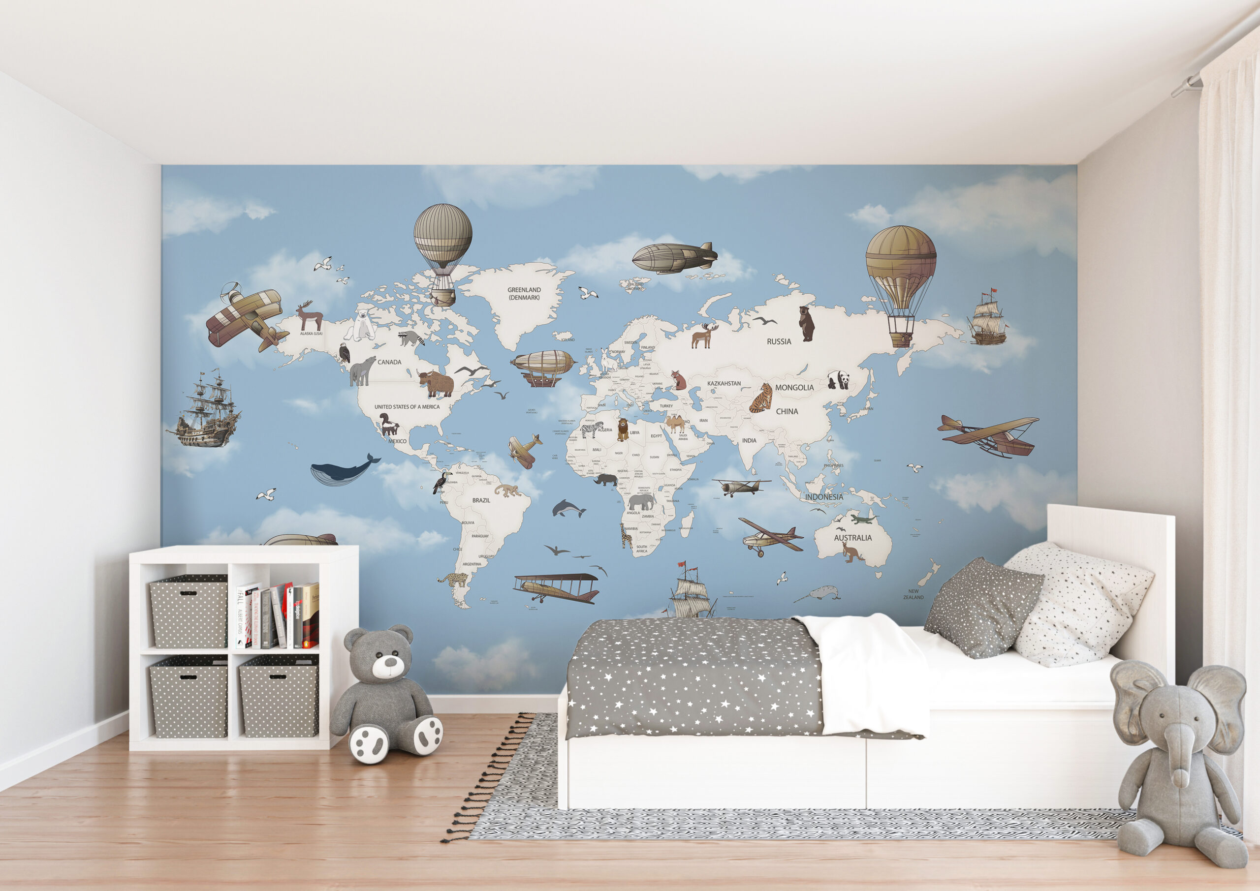 Fototapeta Dziecięca Mapa Świata