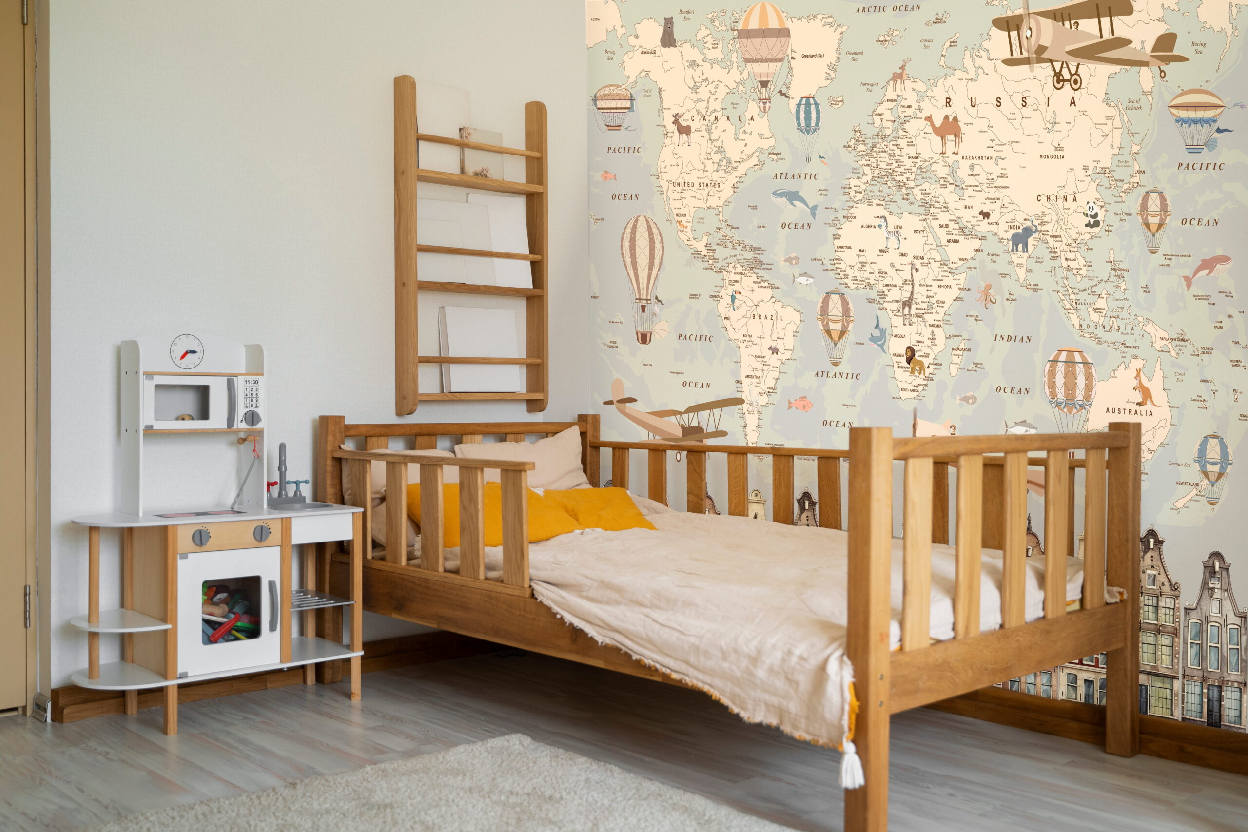 Fototapeta Mapa Świata Z Kamieniczkami