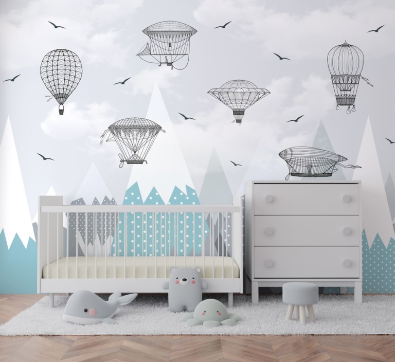 Fototapeta Kosmiczne Balony Nad Górami