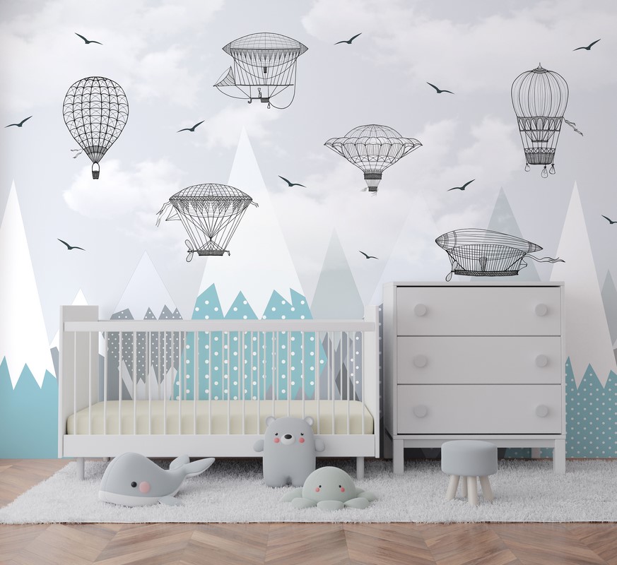 Fototapeta Kosmiczne Balony Nad Górami
