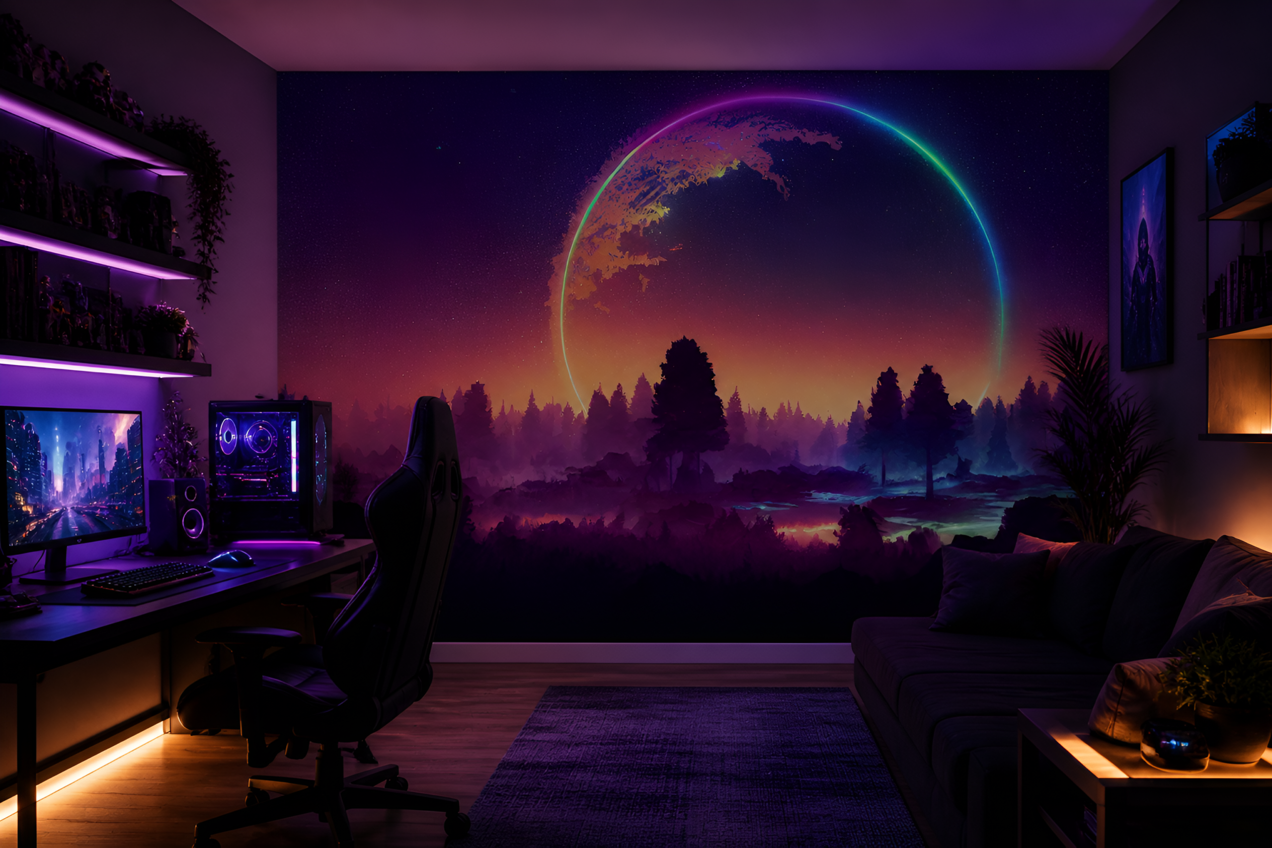 Fototapeta Kosmiczny Pierścień nad Lasem