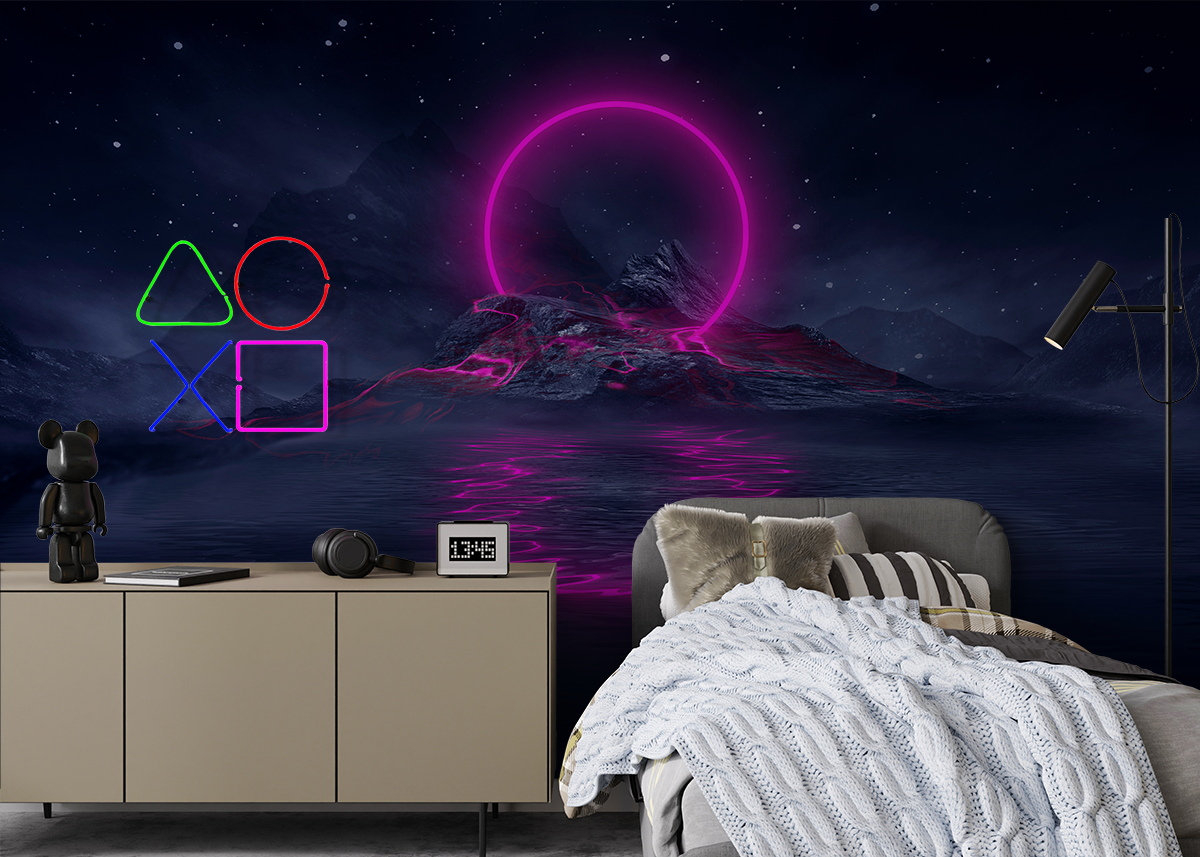 Fototapeta Neonowy Portal nad Jeziorem