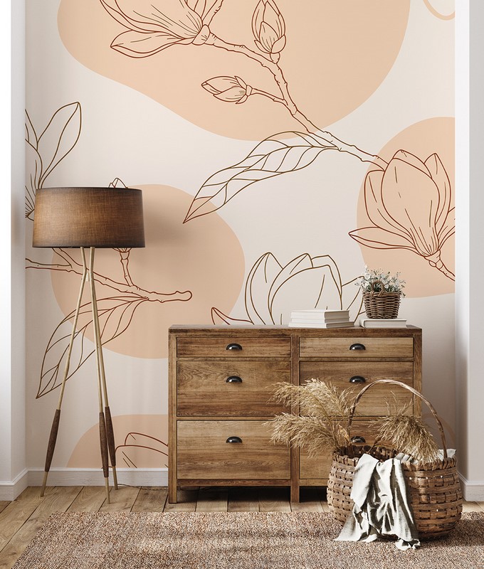 Fototapeta Brzoskwiniowe Magnolie