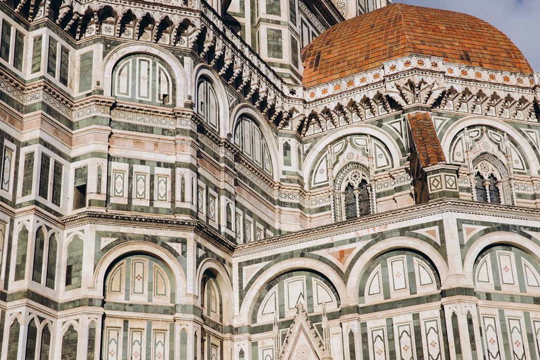 Florence,Cathedral's,Iconic,Dome,And,Facade,Showcasing,Renaissance,Architecture,,Complex