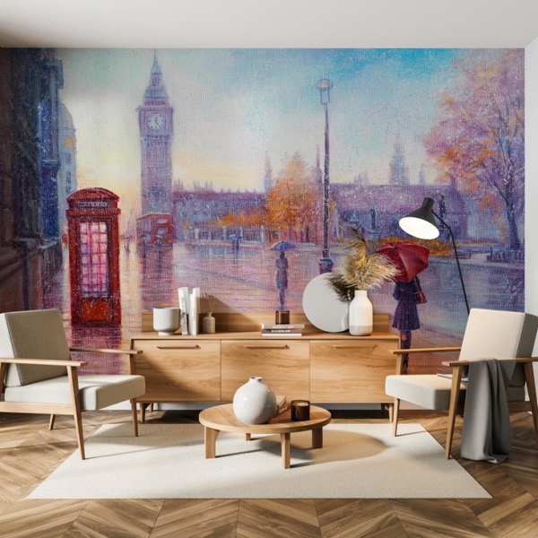 Fototapeta Londyn W Deszczu