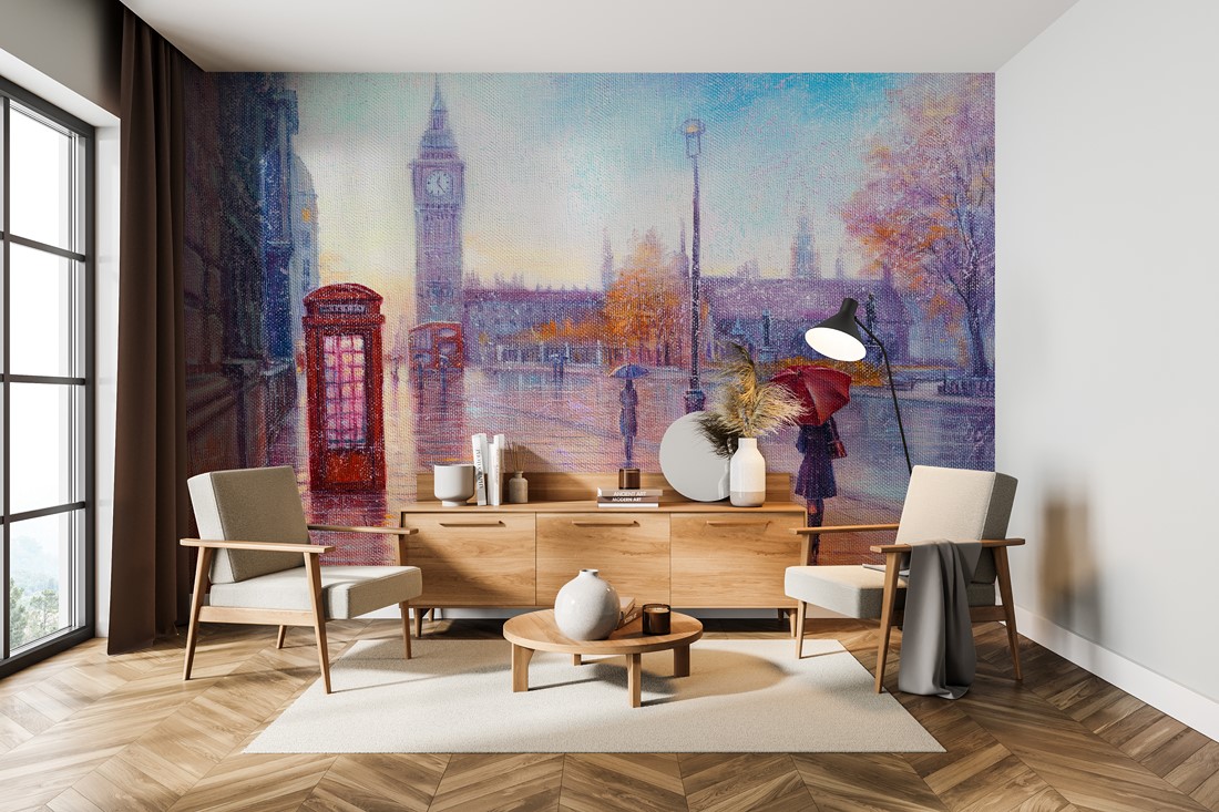 Fototapeta Londyn W Deszczu